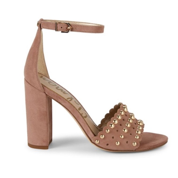 Sam Edelman Womens Yaria Dusty Rose Studded Block Heel Sandal Size 9.5 - Picture 8 of 8